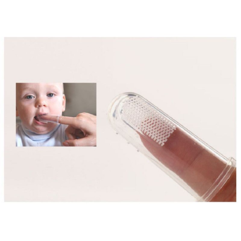 Bàn chải ngón tay đánh răng, rơ lưỡi cho bé,,,