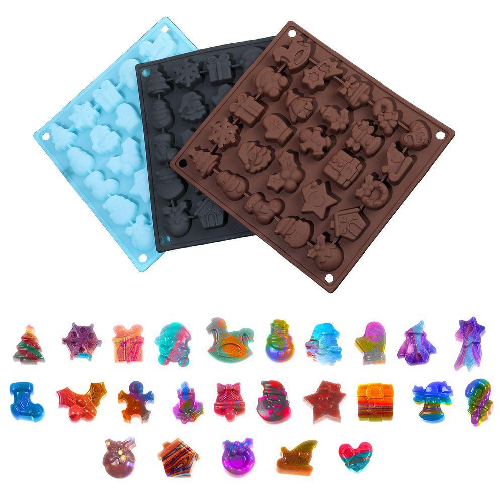 GOGOUP Khay Làm Đá 25 Lỗ Chủ Đề Giáng Sinh