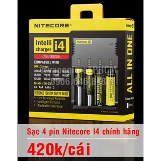 Bộ sạc pin Nitecore chính hãng sạc 4 pin
