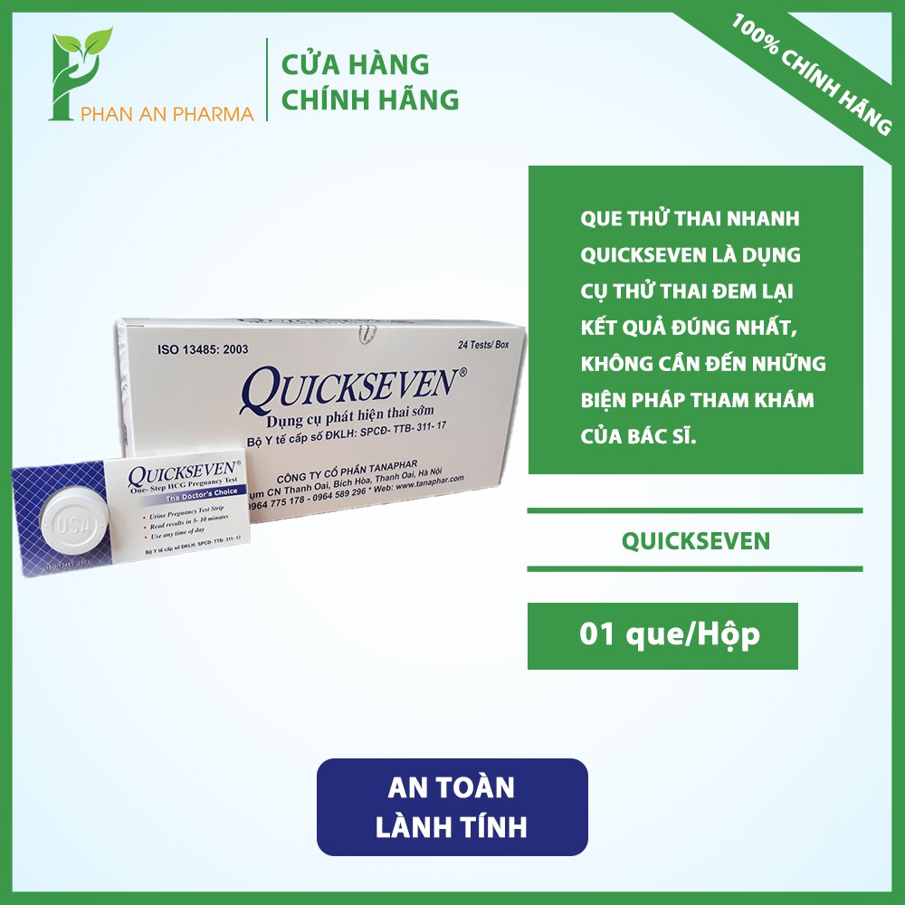 Que thử thai nhanh Quickseven (Hộp 1 Que) - CN348