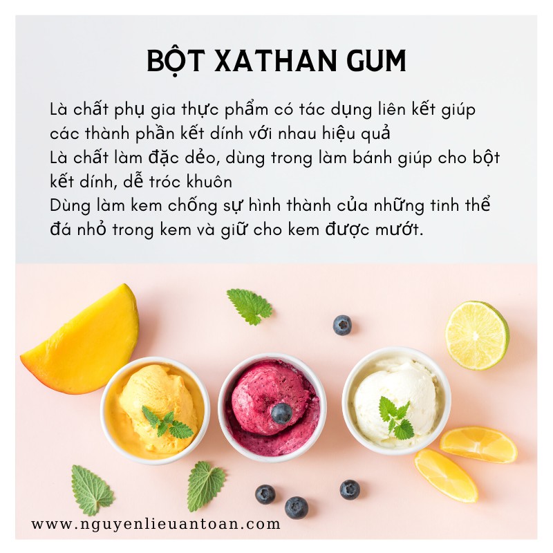 Bột Xanthan Gum 1kg Độc Quyền Vua An Toàn sản xuất