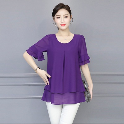 Áo Voan Ngắn Tay Dáng Rộng Thời Trang Mùa Hè Dành Cho Nữ C8089