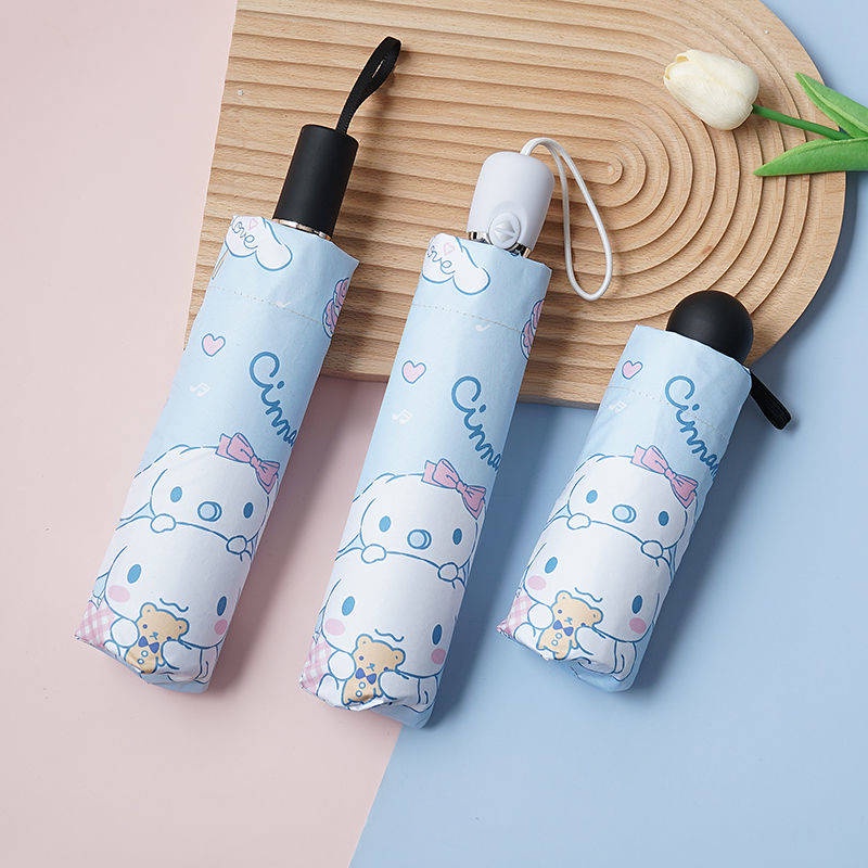 Dù Xếp Tự Động Chống Tia Uv Nắng Mưa Họa Tiết Dễ Thương