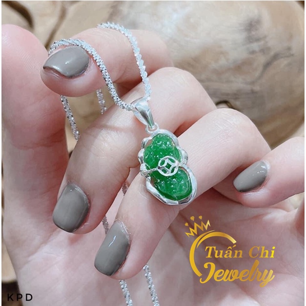 ⚡MẪU MỚI⚡ Dây Chuyền Nữ Kết Hợp Mặt Tỳ Hưu Đá Phong Thủy, Chiêu Hút Tài Lộc