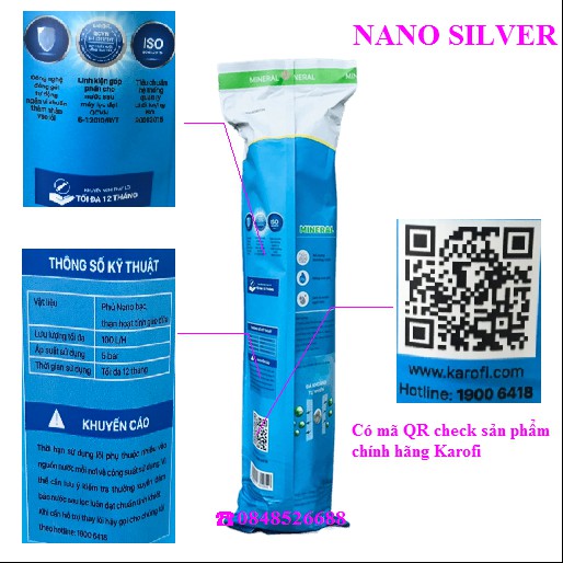 LÕI LỌC NƯỚC KAROFI 6/7/8 KAROFI – LÕI NANOSILVER- HÀNG CHÍNH HÃNG KAROFI