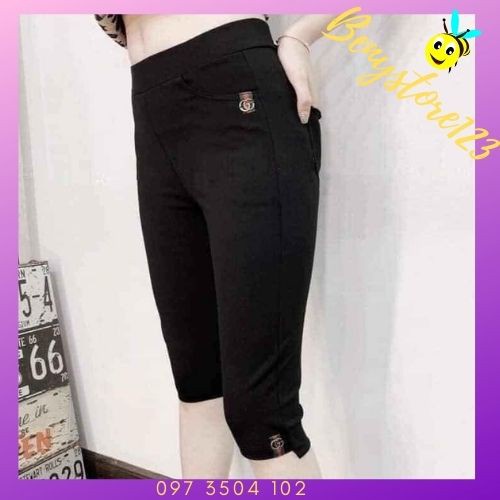 Quần Ngố Gấu Lệch Nữ💖𝑭𝑹𝑬𝑬𝑺𝑯𝑰𝑷💖Legging Lửng-Quần Tập Yoga Umi Cao Cấp Không Xù Lông G