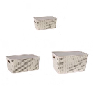 Combo 7 giỏ Đan có nắp(3 đại,1trung,3 bé)