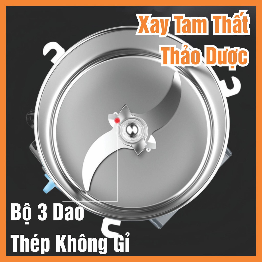 Máy Xay Bột Khô, Ngũ Cốc, Tam Thất 2500A Yunbang, Thảo Dược Có Video Hướng Dẫn