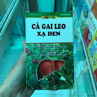Cà gai leo xạ đen giải độc gan tăng cường chức năng gan hiệu quả hộp 50 viên
