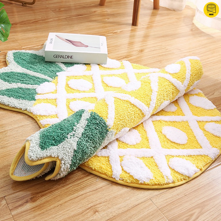 HOT DEAL ⚡ Thảm lau chân hình QUẢ DỨA cute phô mai que cao cấp CỰC XỊN
