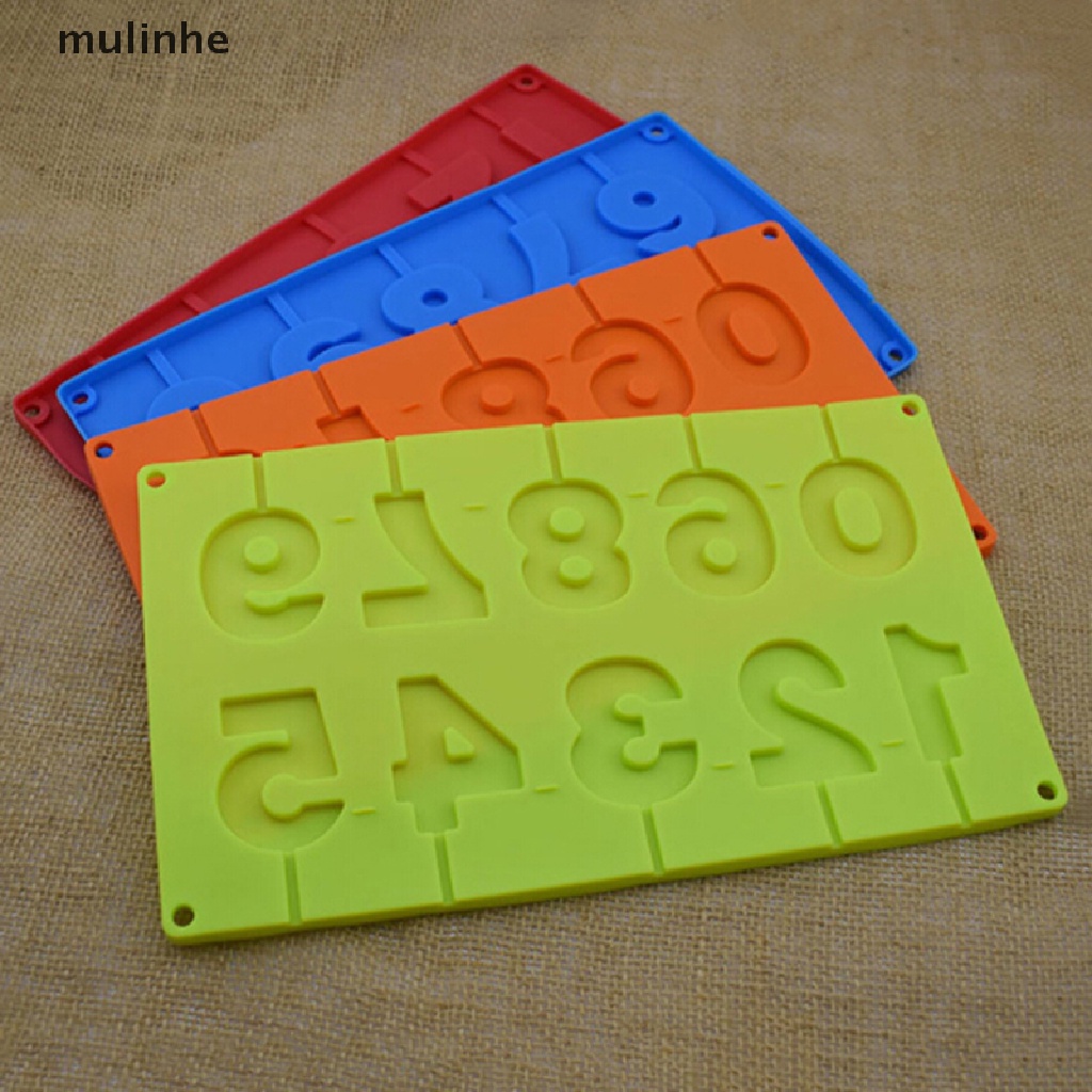 Khuôn làm bánh/kẹo bằng silicon số 0-9 3D trang trí tiện dụng
