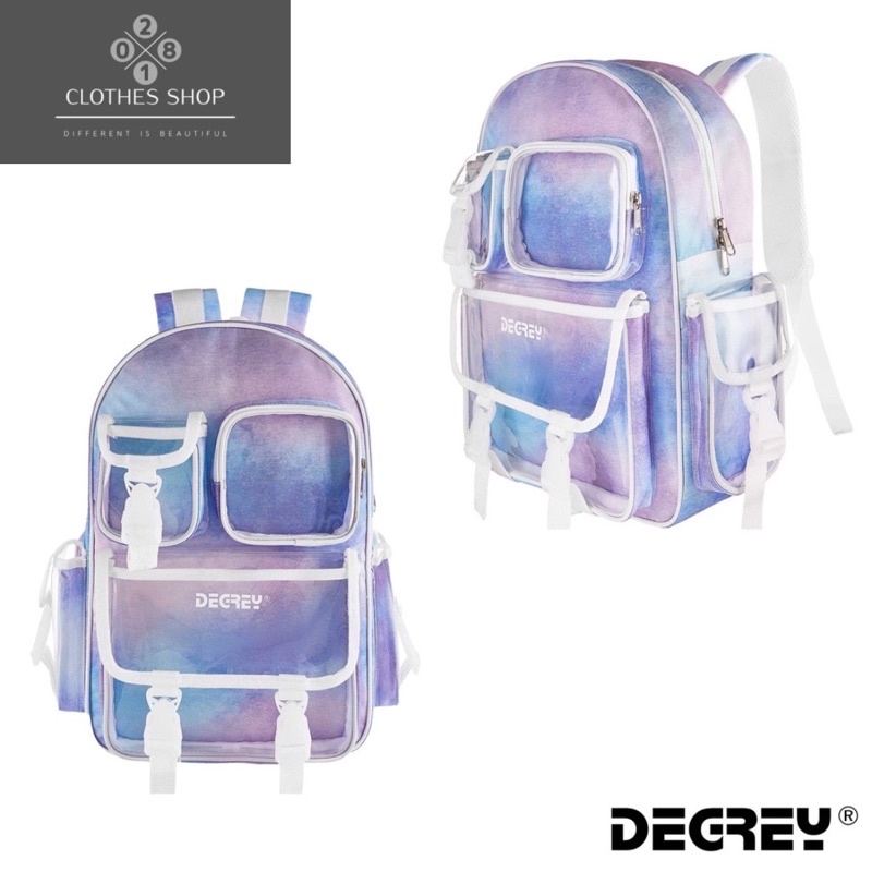 Balo Degrey Violet Backpack 2810 Clothes Shop Balo Đi Học Tím Ulzzang Unisex