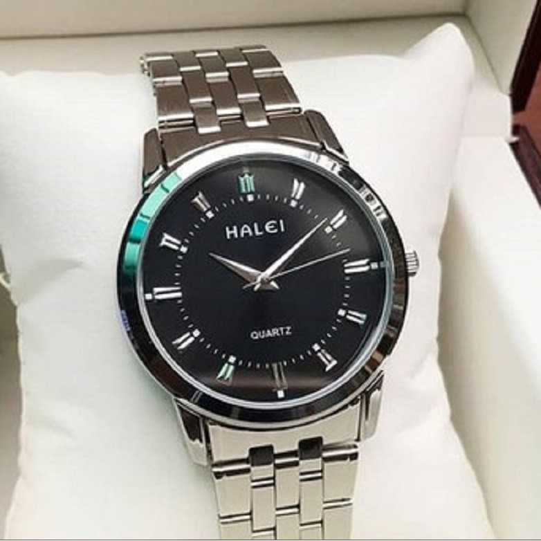 Đồng hồ nam HALEI dây da kim loại