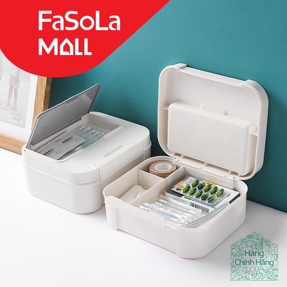 Hộp thuốc y tế gia đình FASOLA (màu trắng) FSLYF-101