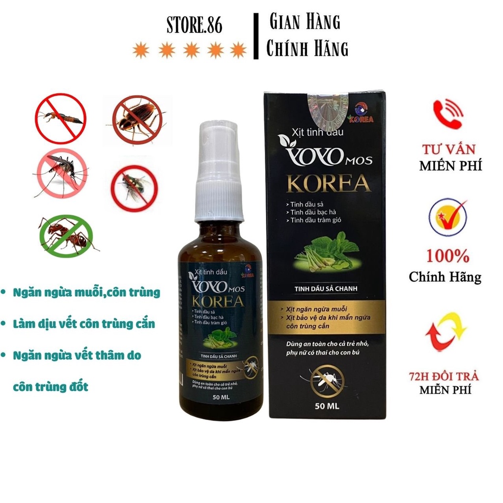Tinh dầu đuổi muỗi, côn trùng  thơm phòng dạng chai xịt 50ml  hàng Việt Nam