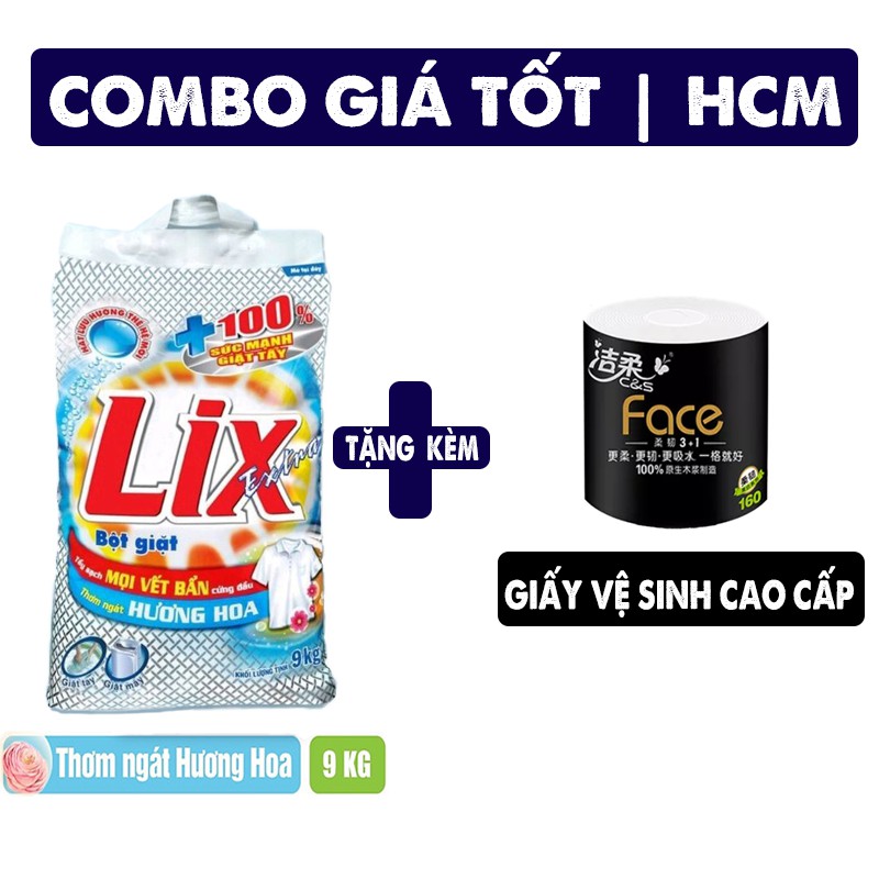 Bột giặt Lix 9kg Hương Hoa Xuân - Trắng