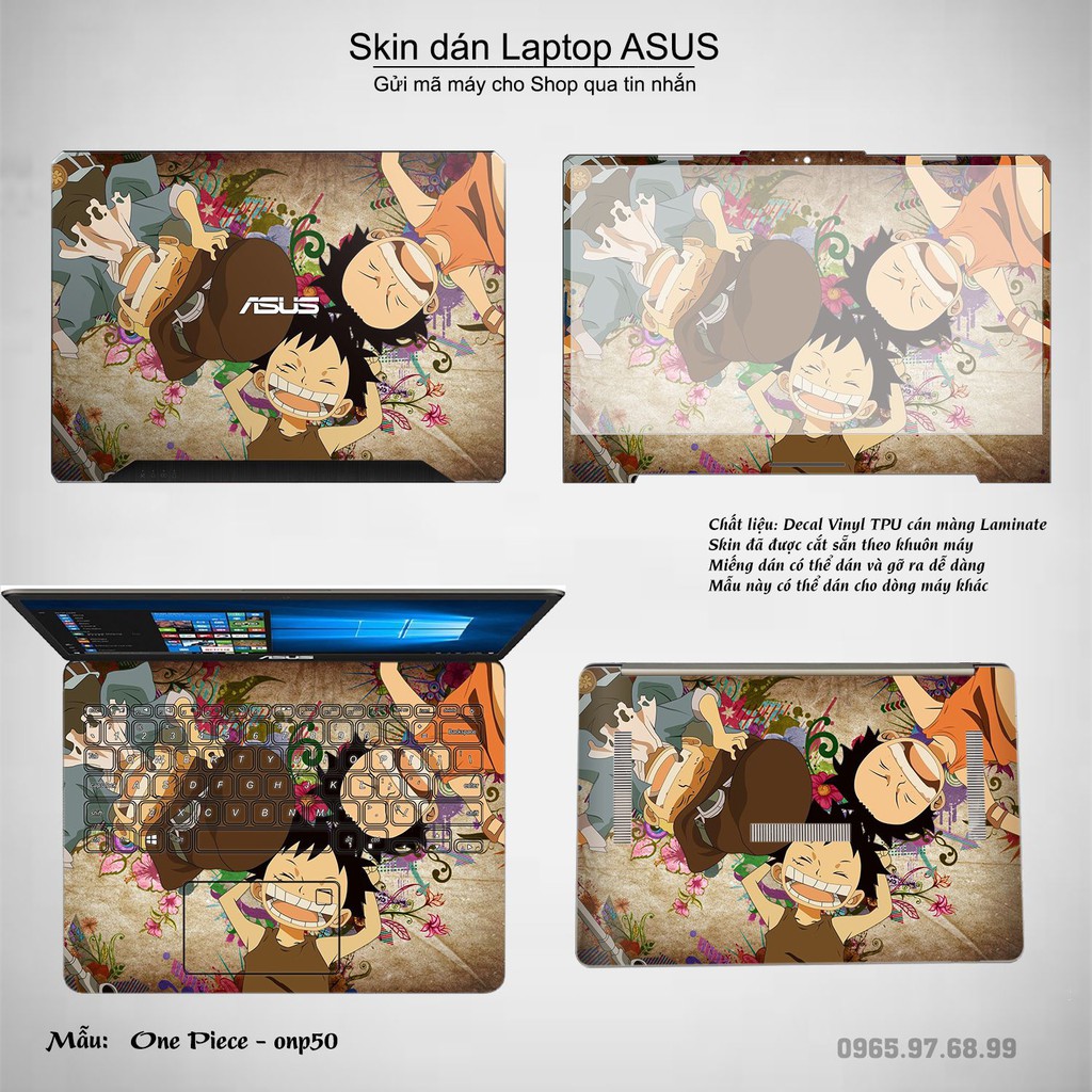 Skin dán Laptop Asus in hình One Piece nhiều mẫu 25 (inbox mã máy cho Shop)