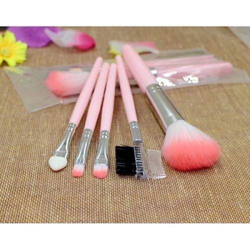 BỘ CỌ TRANG ĐIỂM 5 MÓN MÀU HỒNG