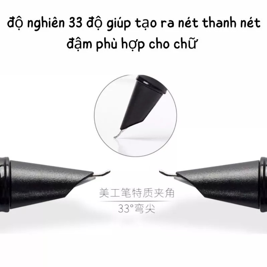 Bút máy ngòi cong luyện viết tiếng Trung, tập viết chữ Hán thư pháp chuyên dụng - Nhtbooks