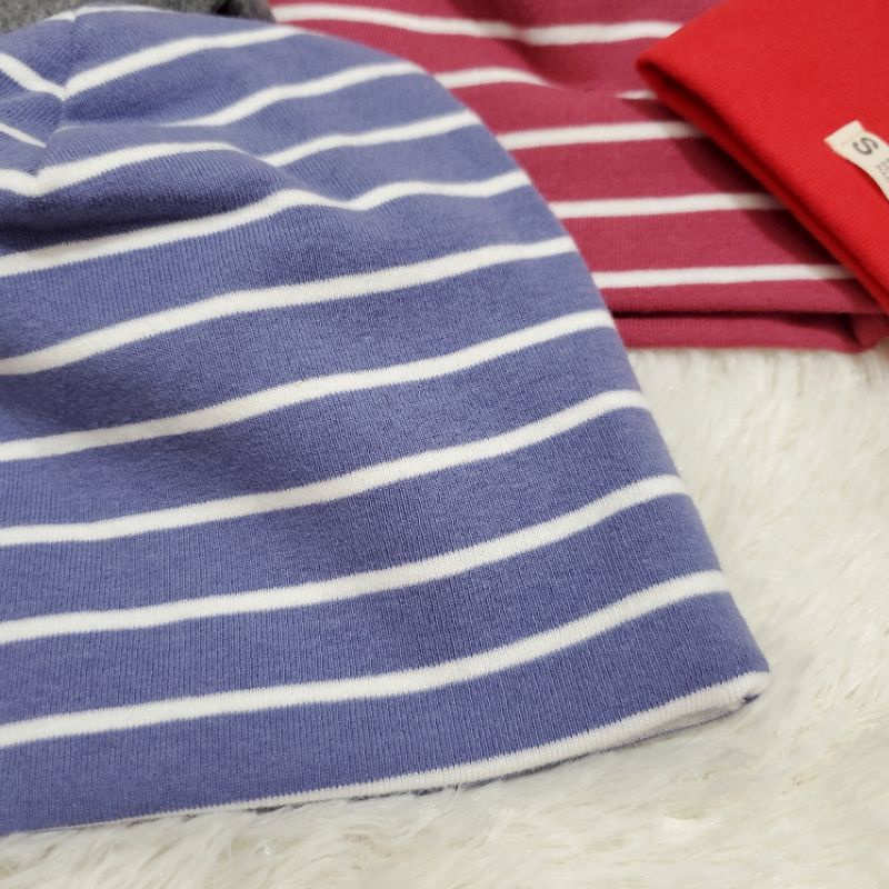 Mũ thun cotton 2 lớp thu đông trùm tai, co giãn tốt cho bé trai và bé gái (3-36 tháng)