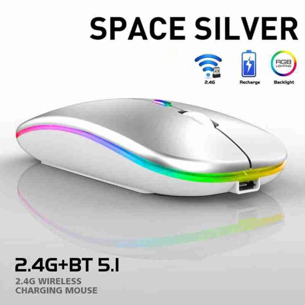 Bluetooth Dual Mode Wireless Mouse Charging Silent Mouse Luminous Computer P2X2