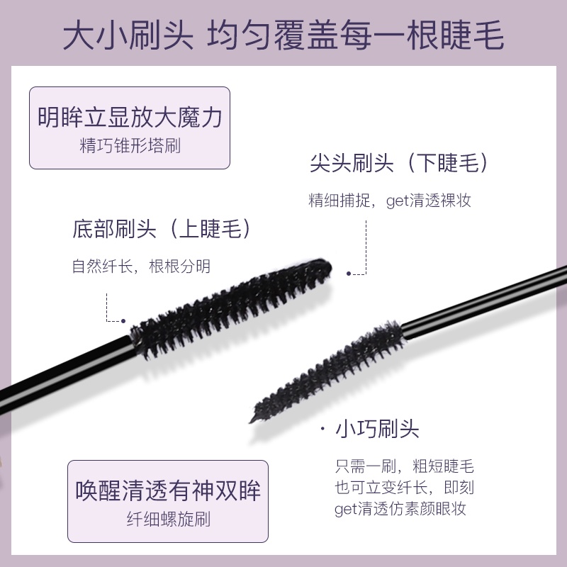Bộ Mascara 2 Trong 1 Hai Đầu Lâu Trôi Chống Thấm Nước 3D NOVO NO.5562