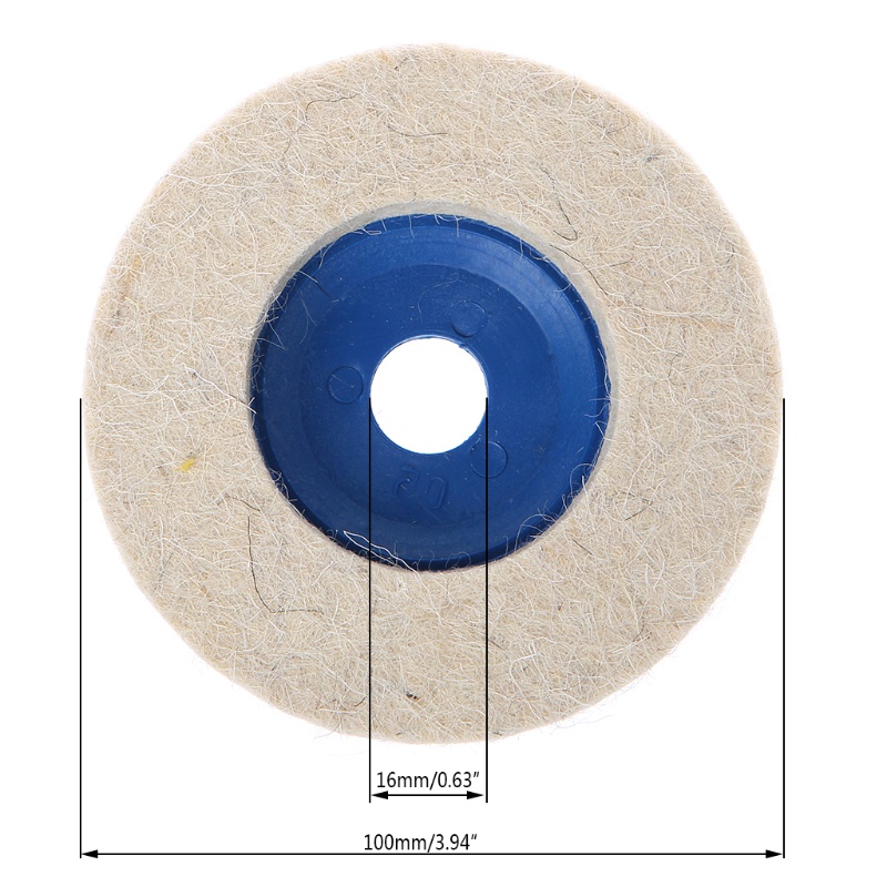 Bộ 5 Đĩa Nỉ Tròn Đánh Bóng Xe Hơi 4 &quot;