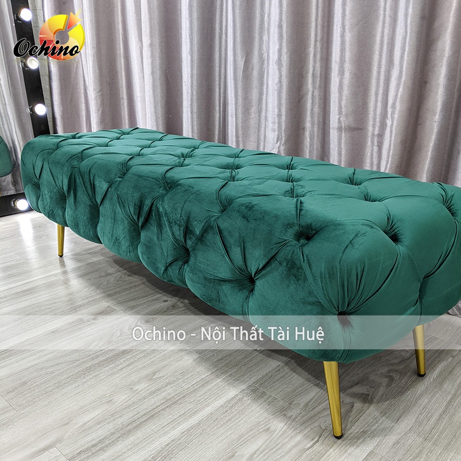 Ghế Dài Ngồi chờ, ghế Sofa Dài Phòng Ngủ NHún cổ điển Sang Chảnh dài 1m4 cm ( Ảnh Thật và Video)