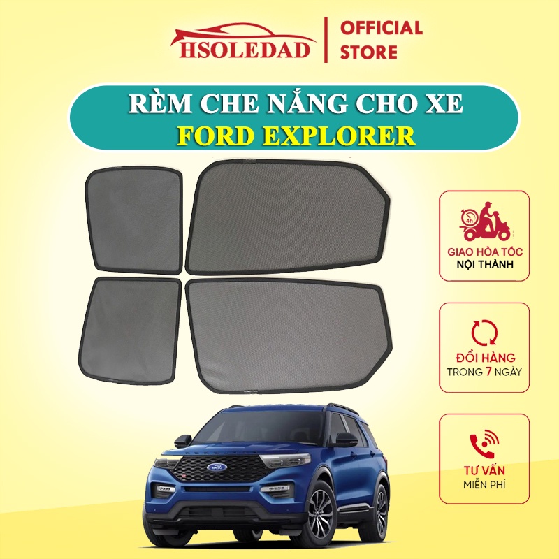 Rèm che nắng nam châm cho xe Ford Explorer, bộ 4 tấm cho 4 cửa, hàng loại 1 cao cấp nhất, vừa khít kính