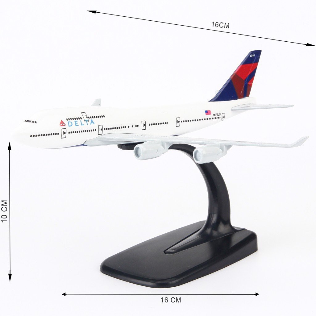 Mô hình máy bay Delta Air Lines Boeing B747 16cm Everfly