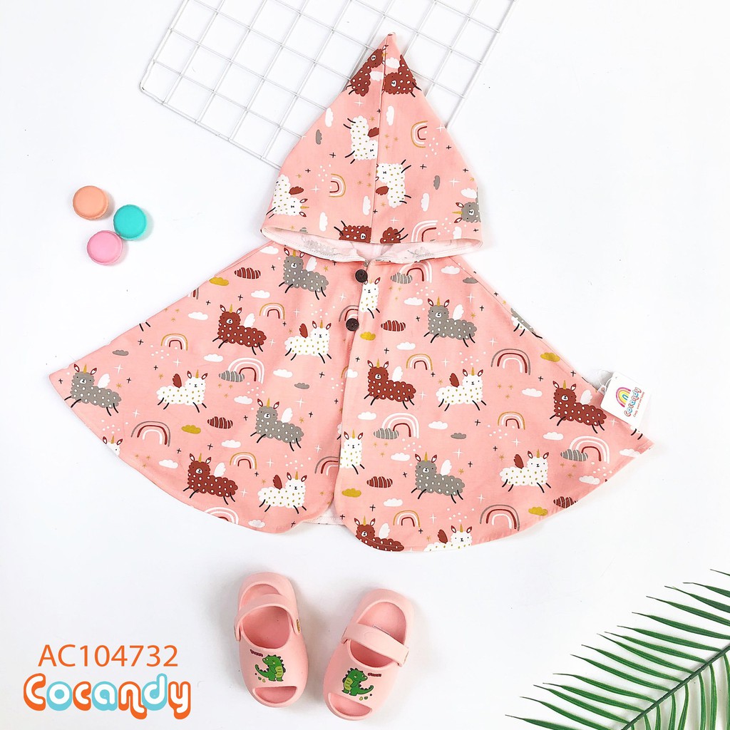 Áo choàng cho bé -áo choàng cánh dơi-áo chống nắng-chống gió-chất liệu cotton hàn cao cấp lô 002 của COCANDY mã AC10