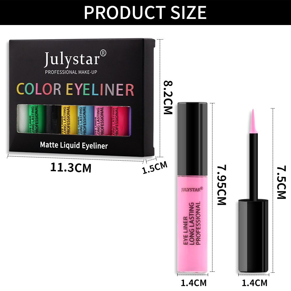 Bút Kẻ Mắt Dạng Lỏng 8 Màu Lấp Lánh Tùy Chọn Chống Thấm Nước Trang Điểm Lâu Trôi