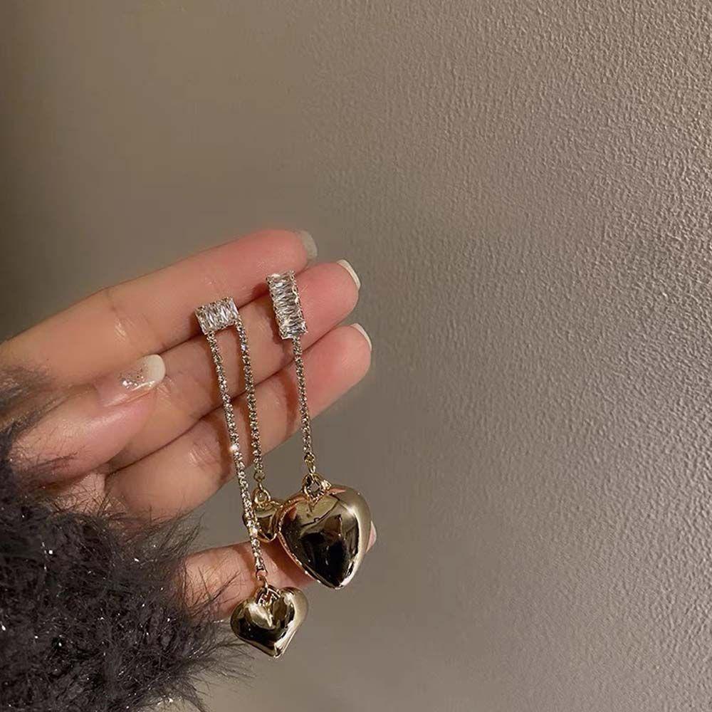 MOCHO Bông Tai Dáng Dài Đính Đá Nhiều Màu Sắc Thời Trang Cho Nữ