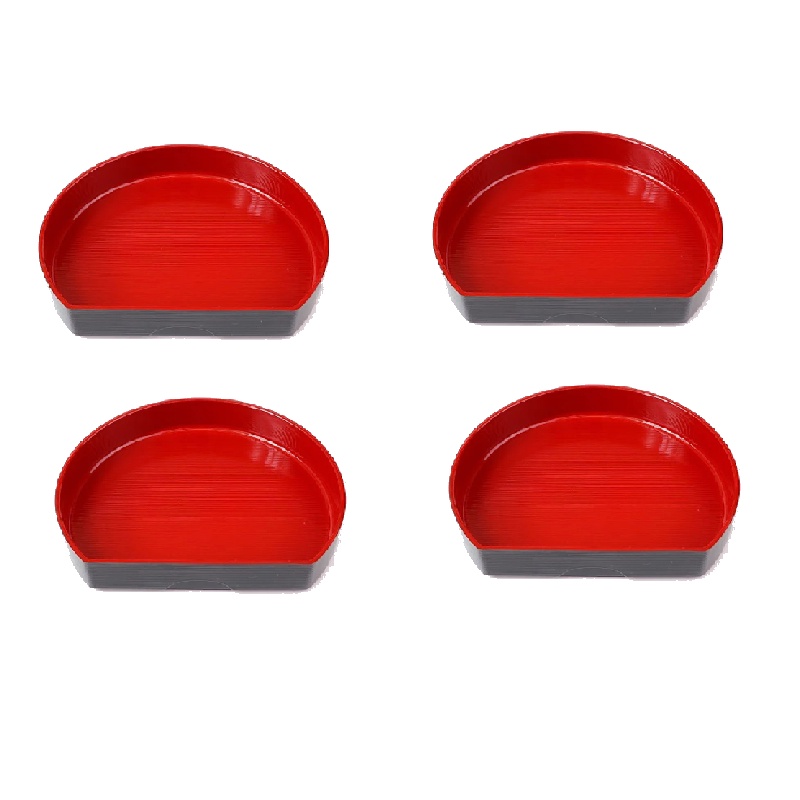 Daiso Đĩa Sushi Bán Ngu Half Moon Sushi Plate Black 20.5Cm