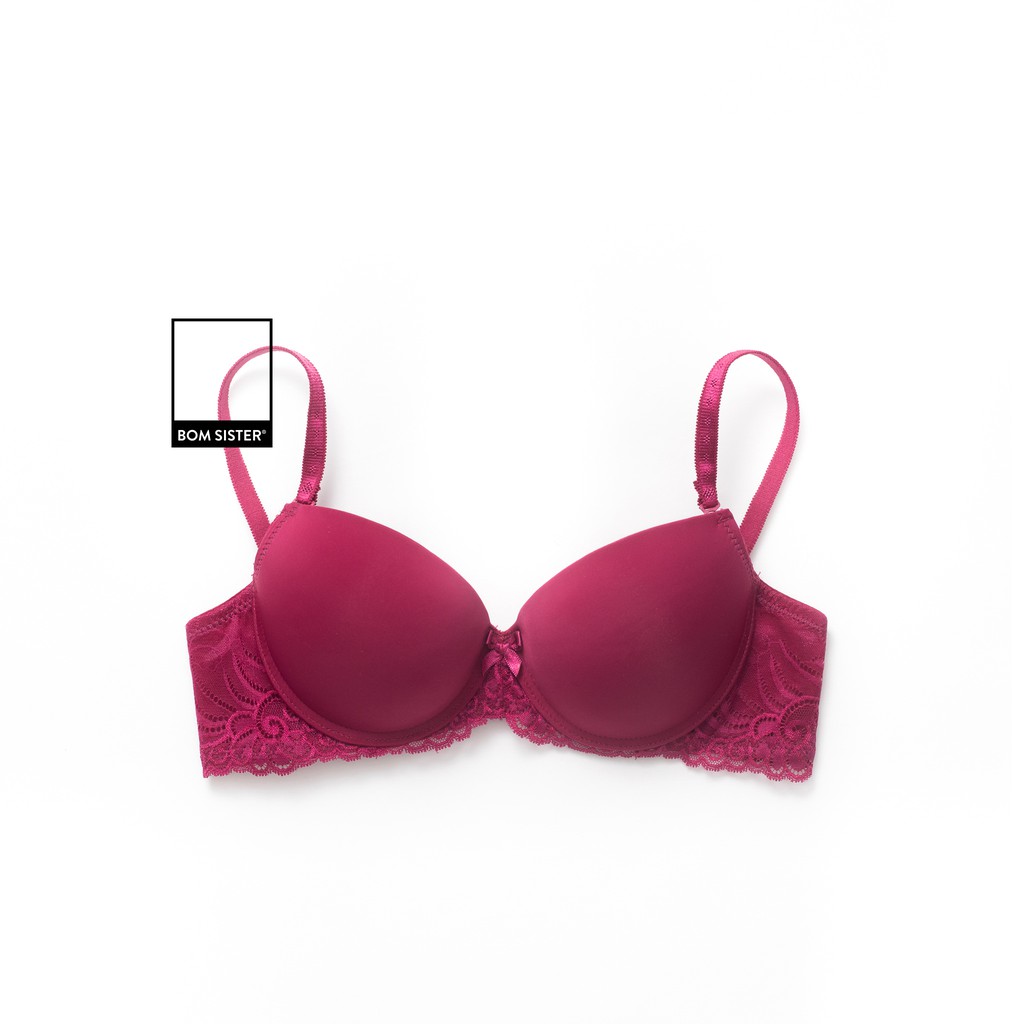 [Mã FARSBRBOM1 giảm 10% đơn 99K] Áo lót mút vừa lưng ren màu trơn có gọng nâng ngực tự nhiên BOM SISTER A0131 | BigBuy360 - bigbuy360.vn