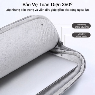 Túi chống sốc laptop m.acbook 2 ngăn - full size 13,14, 15, 15.6