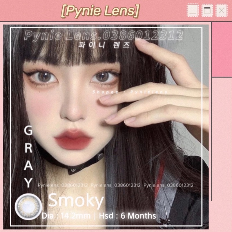 🖤 𝗟𝗲𝗻𝘀 𝗦𝗺𝗼𝗸𝘆 𝗚𝗿𝗮𝘆🐰 xám khói baby tone tây nhẹ nhàng long lanh lên mắt đỉnh của đỉnh | Pynielens ✨