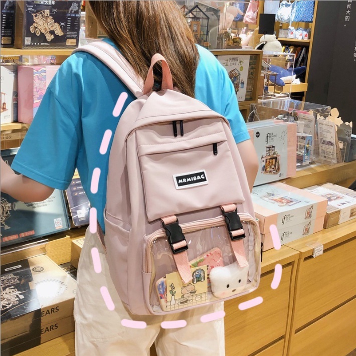 Balo thời trang nam nữ cặp sách đi học kích cỡ lớn nhiều ngăn đựng chất vải canvas bền đẹp chống thấm nước