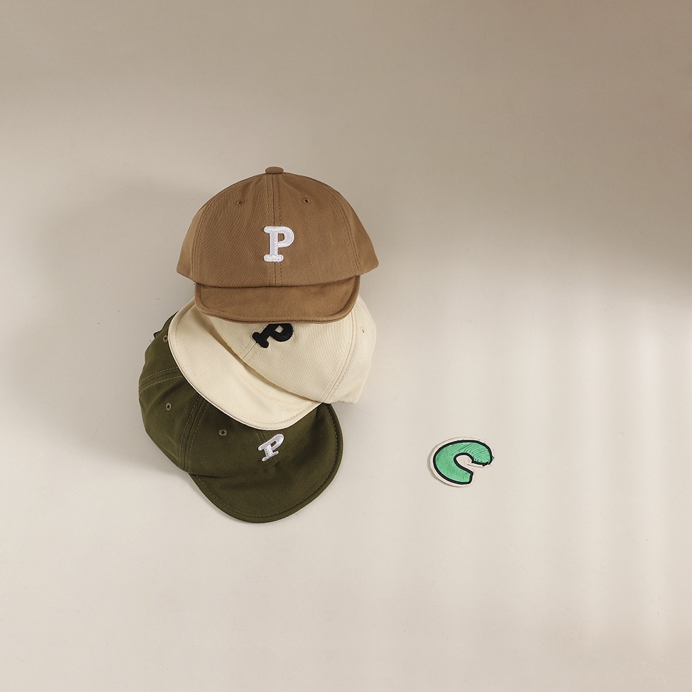 Mũ Lưỡi Trai Vành Mềm Thêu Chữ Đơn Giản Thời Trang Mùa Hè Cho Bé