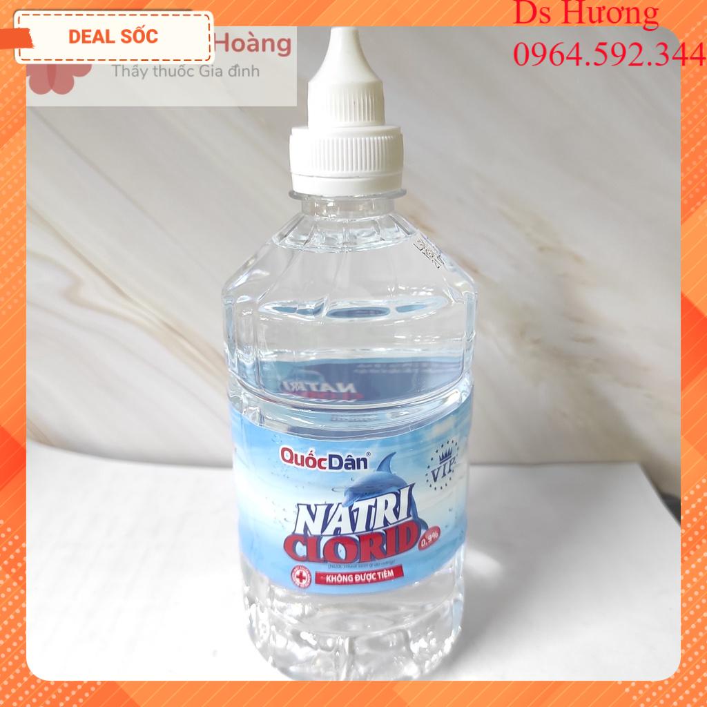 Nước Muối Sinh Lý Quốc Dân Natri Clorid 0.9% Chai 500ml
