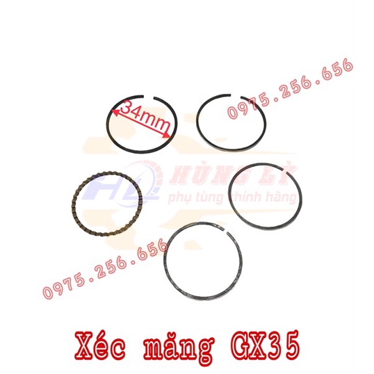 xéc măng GX35 phụ tùng máy cắt cỏ máy nông nghiệp Hùng Lỳ