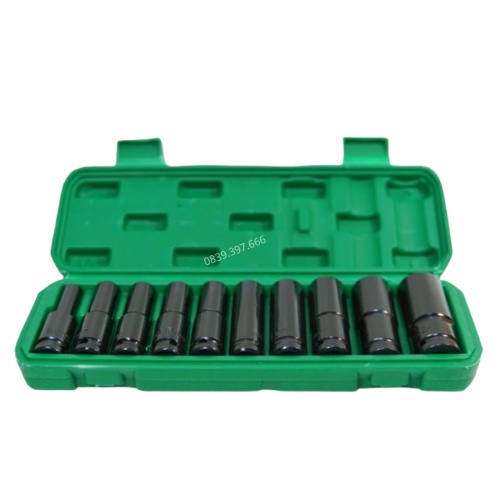 Bộ Khẩu 10 Món, Khẩu Bulong Vặn Ốc 1/2 khẩu 8-10-12-13-14-15-17-19-21-24 Hàng Loại 1