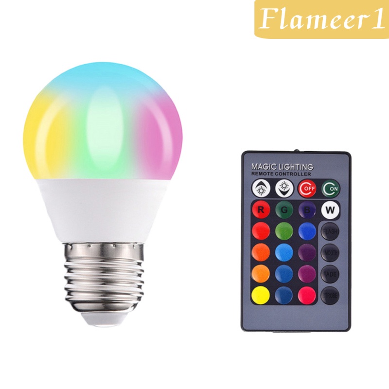 1 Bóng Đèn Led E27 Rgb 3w Đổi Màu Sắc Điều Khiển Từ Xa