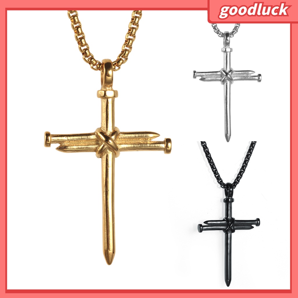 Goodluck| Vòng cổ Mặt Thánh Giá Phong Cách Vintage Cho Nam