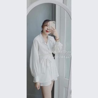 Set sơ mi full trắng