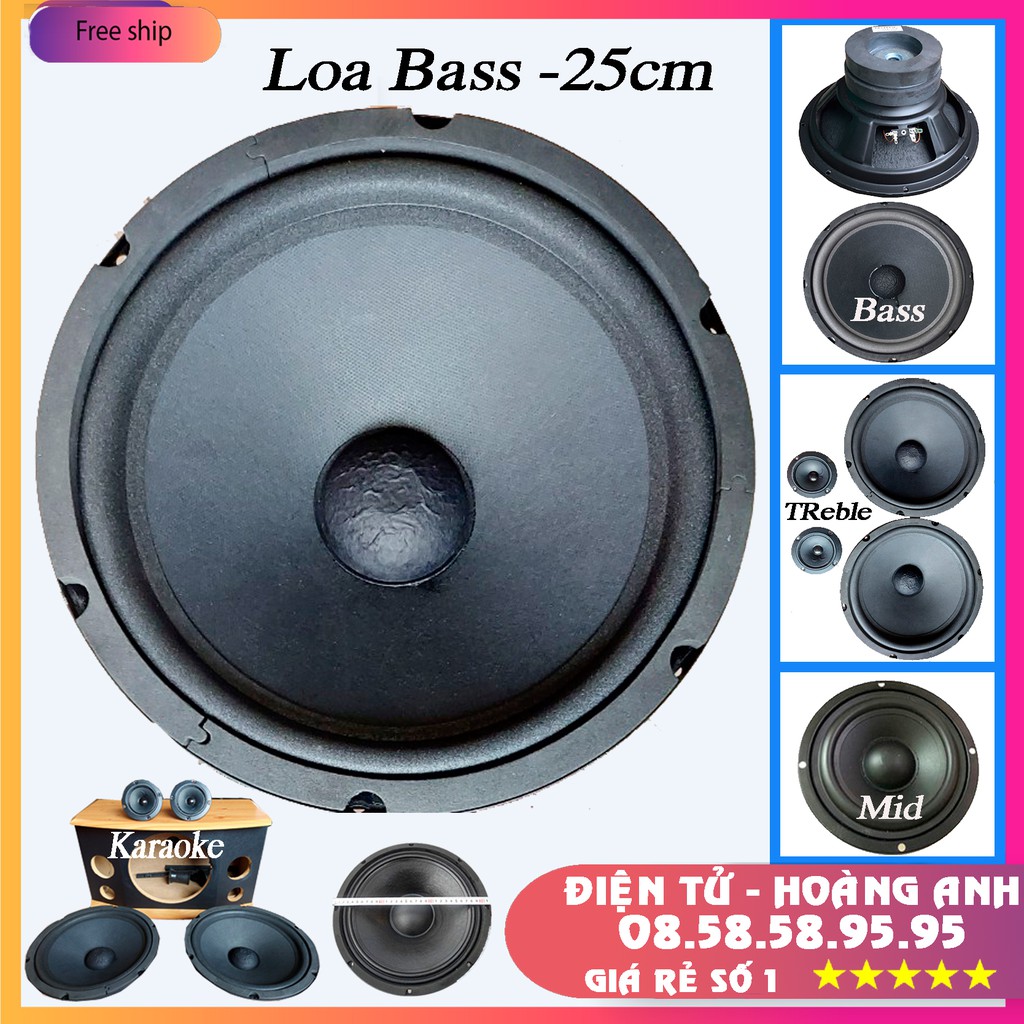 Loa  bass 30cm + 25cm  lắp loa kéo karaoke coil 38mm từ 100mm  Giá 1 chiếc