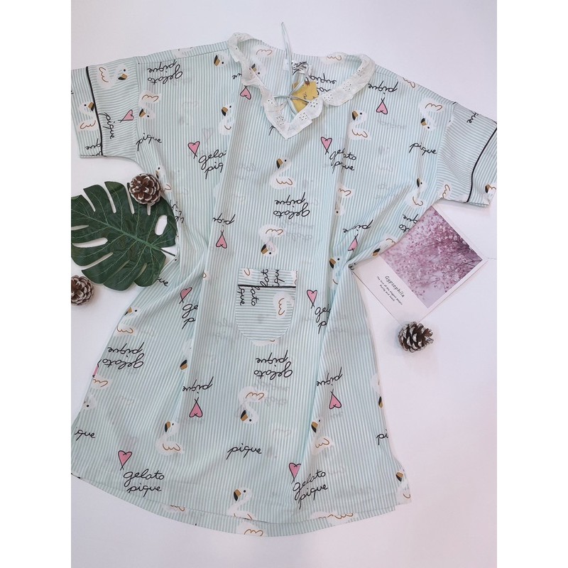 (Có video ảnh thật) ♥️♥️♥️ Váy ngủ lụa ren form rộng#thoải mái#freesize (Có size cho mẹ bầu) | BigBuy360 - bigbuy360.vn