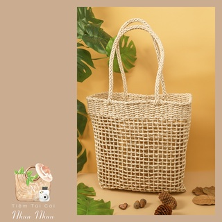 Túi cói đan lưới ( Lớn )
