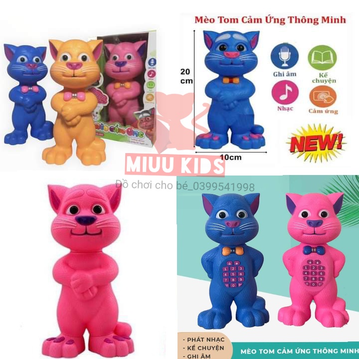 Đồ Chơi Mèo Cảm ứng Thông Minh 4 In1 GHI ÂM- Hát- Kể chuyện- Cảm ứng Bằng Nhựa Cao Cấp