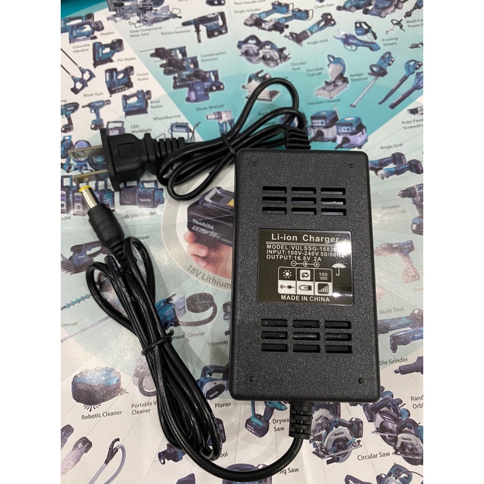Sạc 4s 16.8V 2a dùng cho pin Li-ion loại 2 dây nguồn tiện lợi có đèn báo và tự ngắt khi đầy. BN.